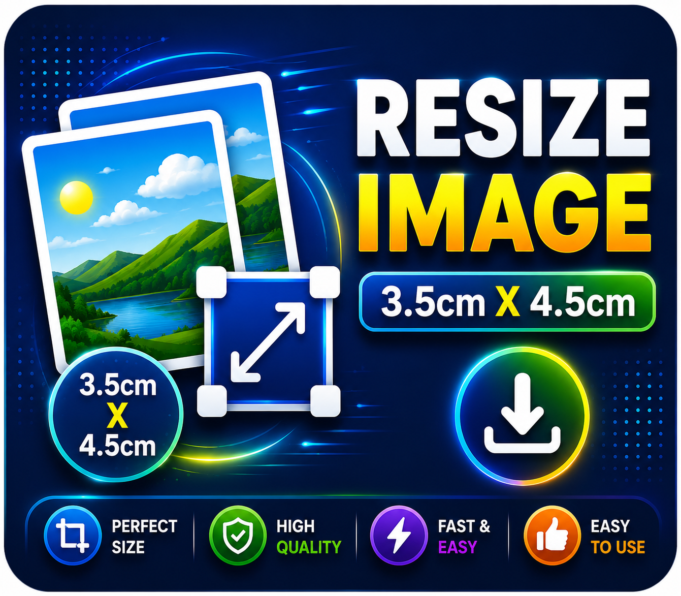 Resize Image 3.5cmX4.5cm