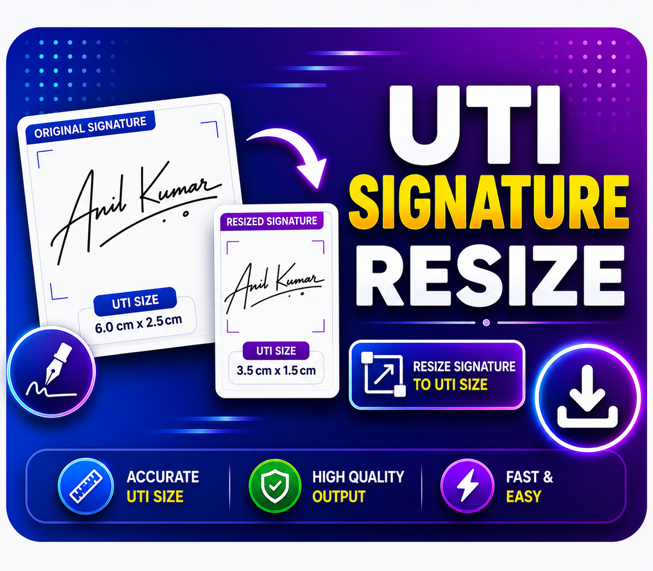 UTI Signature Resize